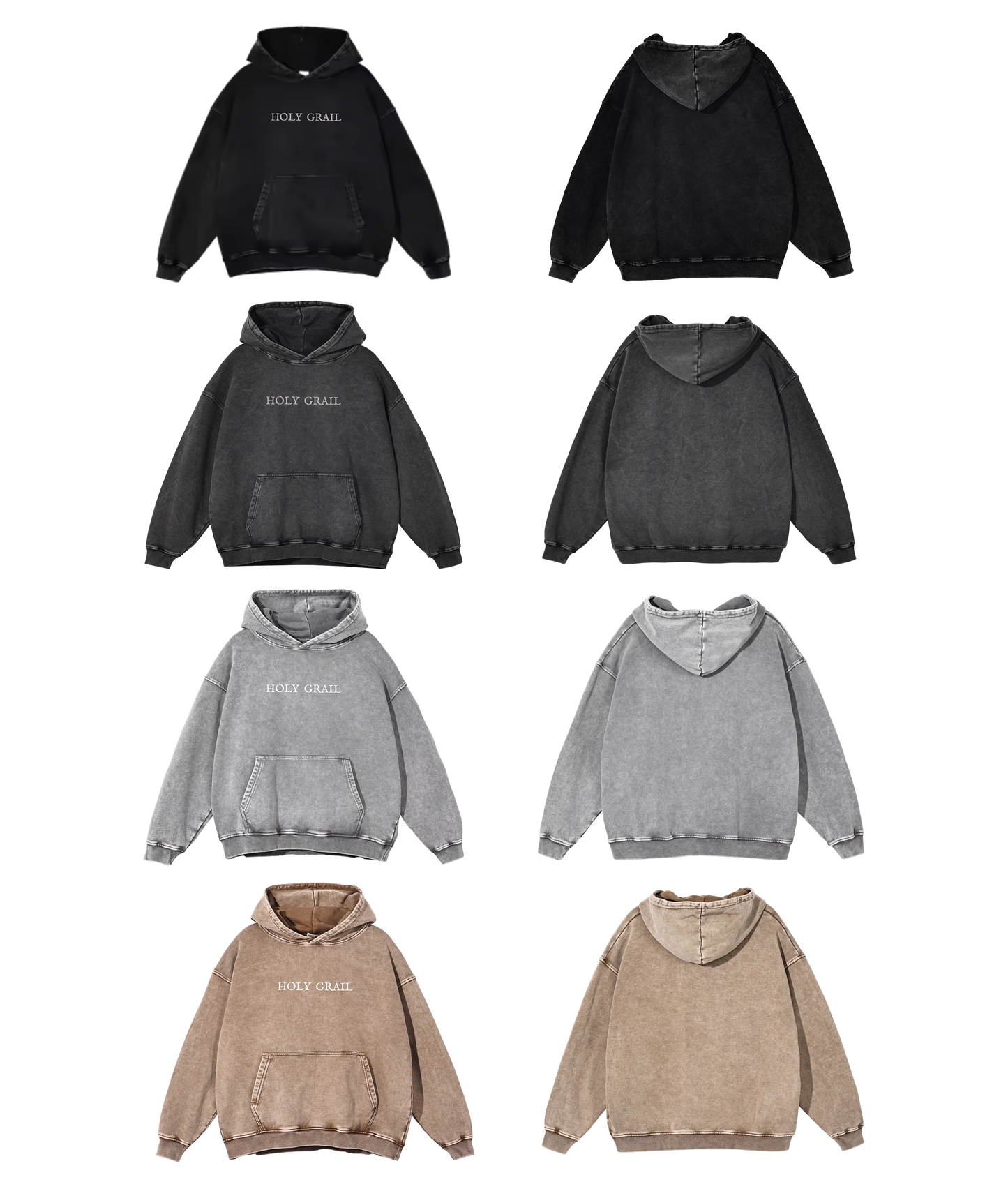 HOLY GRAIL BLANKS ACID WASHED HOODIE (2-4 weeks until product shipped)