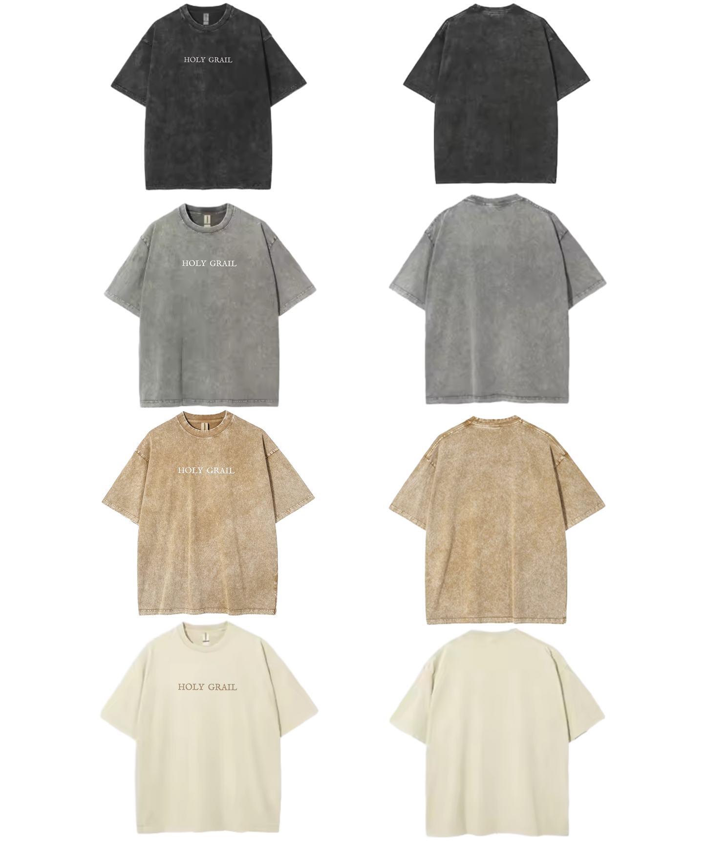 HOLY GRAIL BLANKS ACID WASHED T SHIRT (2-4 weeks until product shipped)