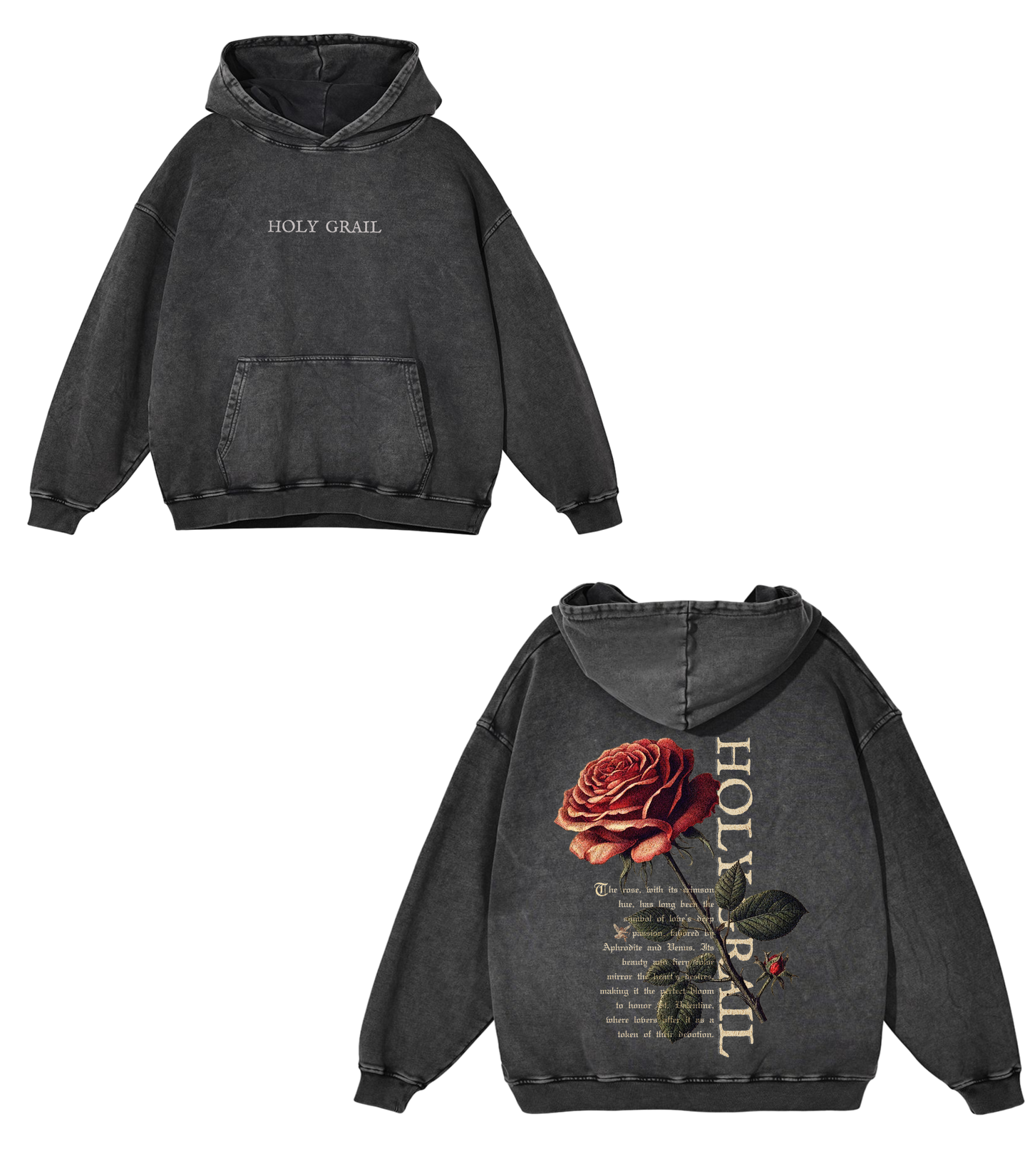 HOLY GRAIL LOVER'S ROSE HOODIE PRE-ORDER (2-4 weeks until product shipped)