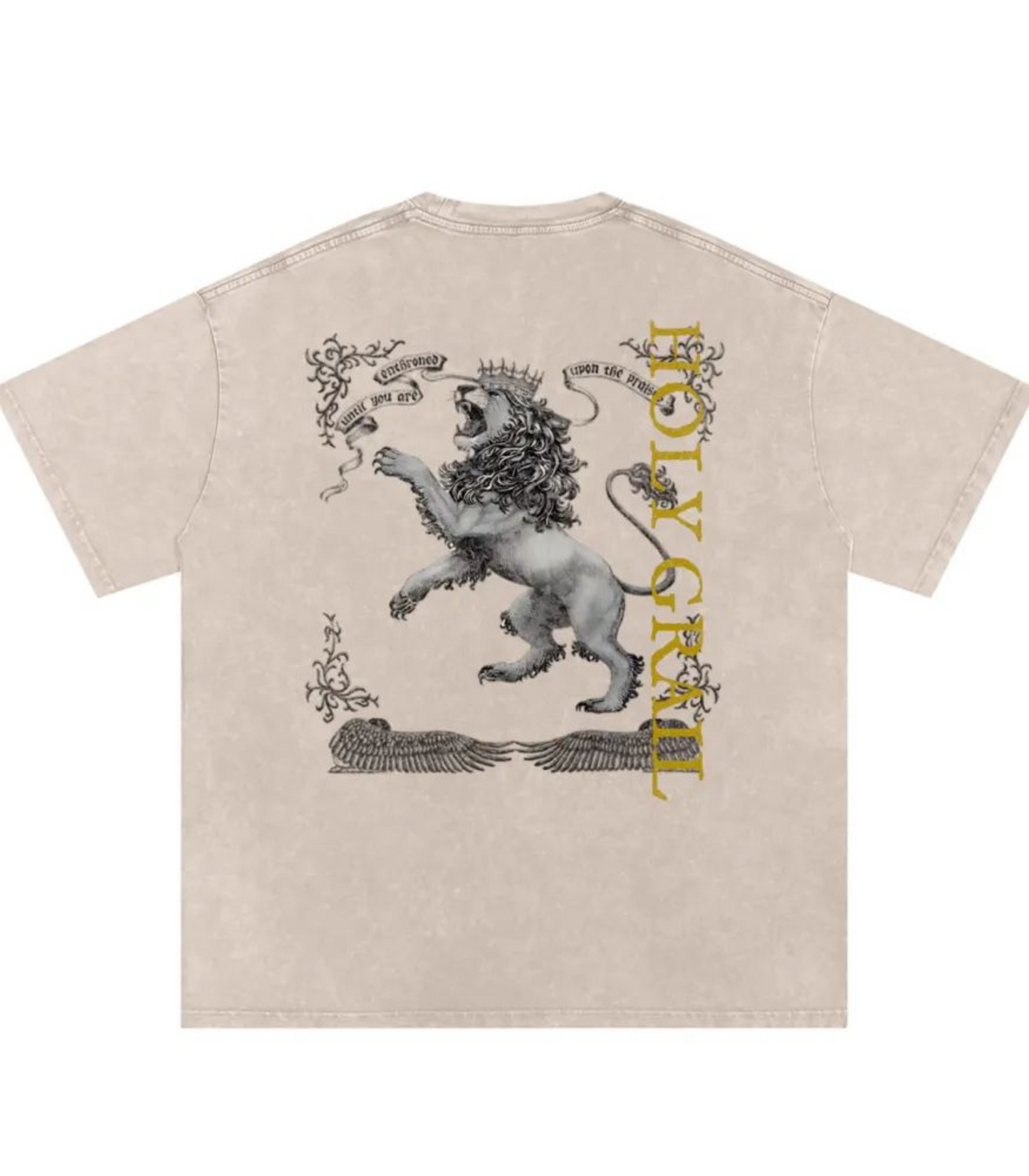 Holy Grail -King of Kings - Acid Wash Oversize T-Shirt - 250 GSM - 2 WEEKS TO SHIP