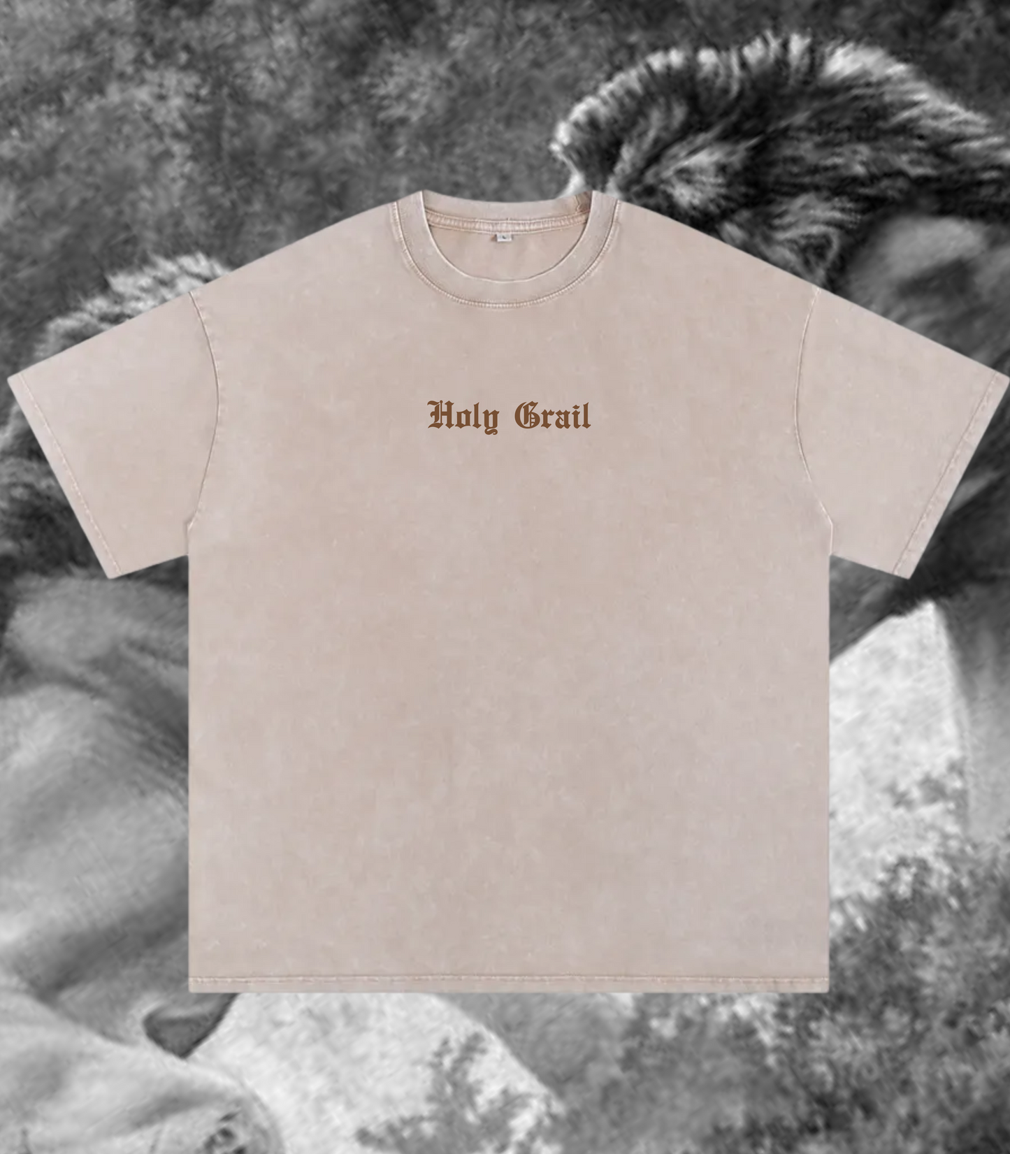 Holy Grail -King of Kings - Acid Wash Oversize T-Shirt - 250 GSM - 2 WEEKS TO SHIP