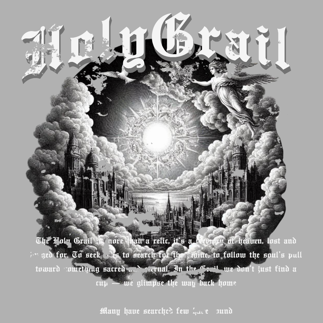 Holy Grail "Heaven" Acid Washed Oversized Tee