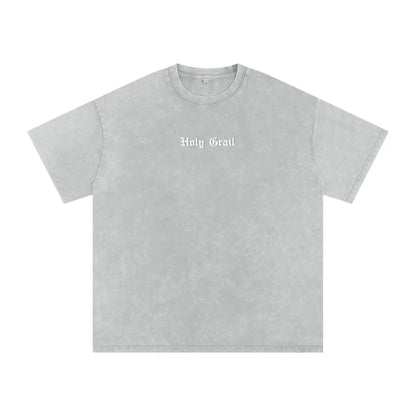 Holy Grail "Heaven" "H"  Branded Acid Washed Oversized Tee
