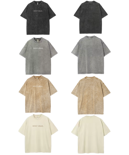 HOLY GRAIL BLANKS ACID WASHED T SHIRT (2-4 weeks until product shipped)