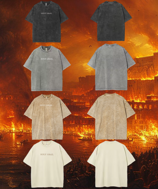 HOLY GRAIL BLANKS ACID WASHED T SHIRT (2-4 weeks until product shipped)