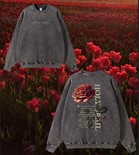 HOLY GRAIL LOVER'S ROSE CREWNECK PRE-ORDER (2-4 weeks until product shipped)