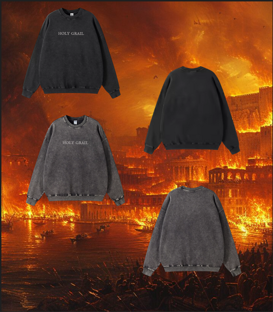 HOLY GRAIL BLANKS ACID WASHED CREWNECK (2-4 weeks until product shipped)
