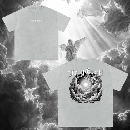 Holy Grail "Heaven" Acid Washed Oversized Tee