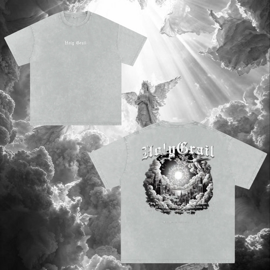 Holy Grail "Heaven" Acid Washed Oversized Tee